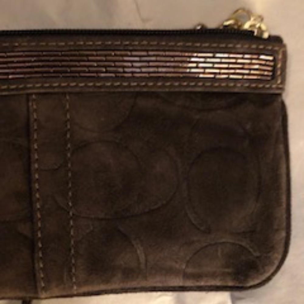 *HOST PICK* Coach Retro Suede Beaded Wristlet *NEW*